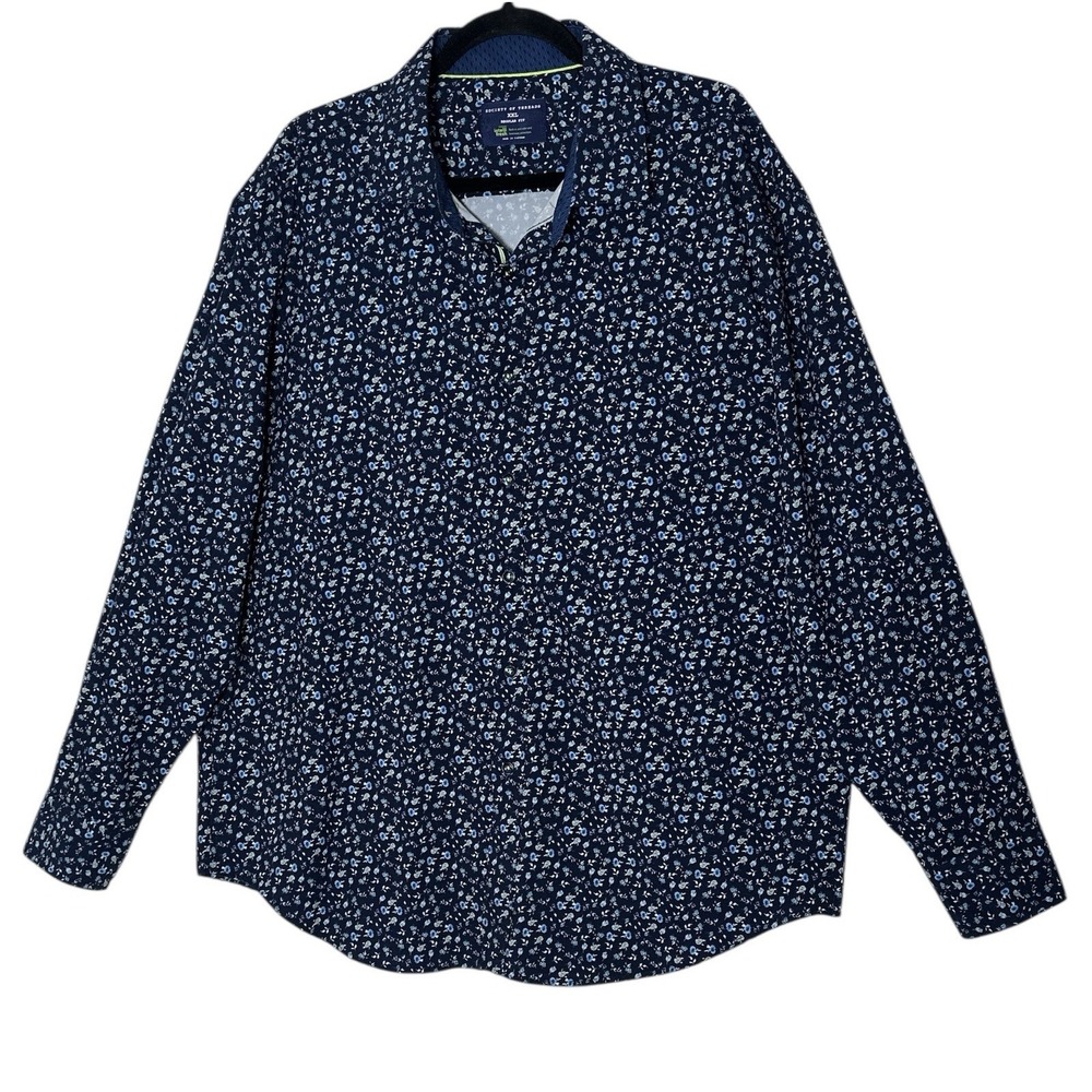Society Of Threads Shirt Mens XXL 2XL Floral Long Sleeve Button Up Regular‎ Fit